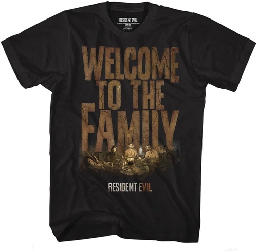 Foto de Resident Evil Horror Science Fiction Video Game Welcome Black Adult T-Shirt Tee