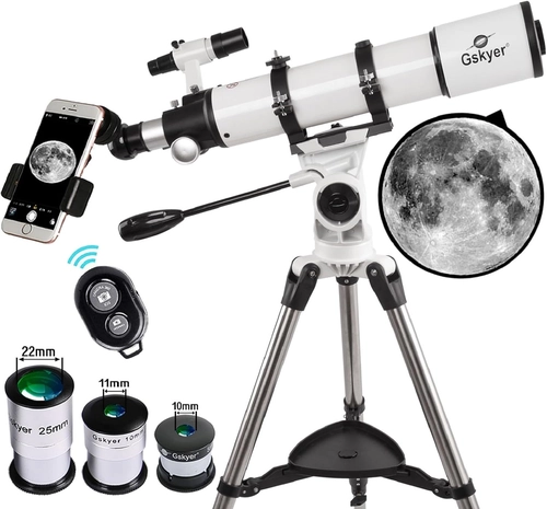 Foto de Gskyer Telescope, 70mm Aperture 400mm AZ Mount Astronomical Refracting Telescope for Kids Beginners - Travel Telescope with Carry Bag, Phone Adapter and Wireless Remote.