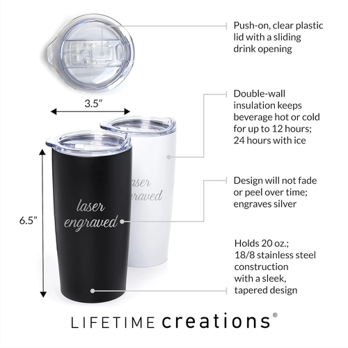 Foto de Lifetime Creations Veteran Tumbler - Engraved Veteran's Day Gifts with USA Flag for Veterans Day Event, Thank You for Your Service, Employees, Community Recognition (Matte Black, Holds 20 ounces)