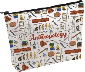 Image of UJIMS Anthropology Gift Anthropologist Historian Cosmetic Bag Anthropology Student Gifts Anthropology Genealogist Gifts (Anthropology Bag)