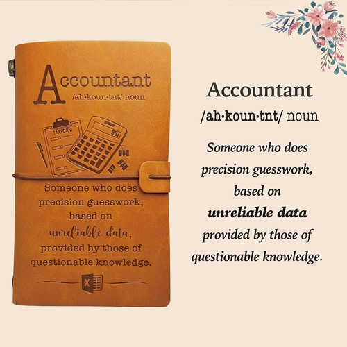 Foto de Accountant Gifts for Women, Accountant Leather Journal 140 Pages Notebook, Accountant Keychain, Accounting Gifts Ideas, Humor Gift for Accountant Birthday Graduation Retirement Christmas