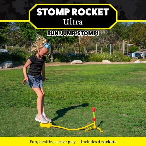 Foto de Stomp Rocket Ultra LED Rocket Launcher for Kids, 6 LED Foam Tipped Rockets - Fun Backyard & Outdoor Kids Toys Gifts for Boys & Girls - Toy Foam Blaster Set - Multi-Player Adjustable Launch Stand