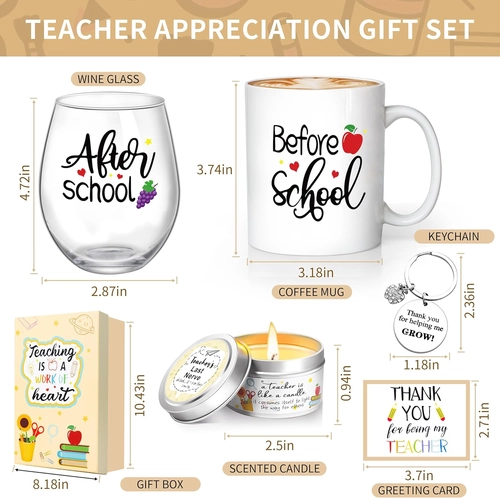 Foto de Before Patients, After Patients 11 oz Coffee Mug and 18 oz Stemless Wine Glass Candle Gifts Set Idea for Nurses, Doctors, Dentists, Hygienists, Physician Nurses' week Graduation Birthday Gifts…
