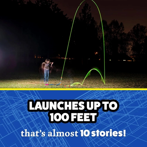 Foto de Stomp Rocket Ultra LED Rocket Launcher for Kids, 6 LED Foam Tipped Rockets - Fun Backyard & Outdoor Kids Toys Gifts for Boys & Girls - Toy Foam Blaster Set - Multi-Player Adjustable Launch Stand