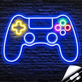 Image of Kavaas Gamer Neon Sign, Game Controller Neon Sign for Gamer Room Decor - Gaming Neon Sign for Teen Boy Room Decor, LED Game Neon Sign Gaming Wall decor - Best Gamer Gifts for Boys, Kids