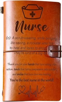 Image of KAAYEE Nurse Gifts for Women 140 Page Refillable Leather Journal, Nurse Appreciation Gifts, Nurses Week Gifts, Birthday Christmas Graduation RN Gifts for Nurses Women