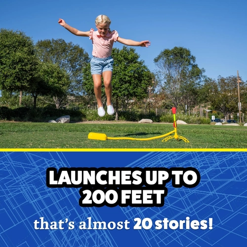 Foto de Stomp Rocket Ultra LED Rocket Launcher for Kids, 6 LED Foam Tipped Rockets - Fun Backyard & Outdoor Kids Toys Gifts for Boys & Girls - Toy Foam Blaster Set - Multi-Player Adjustable Launch Stand