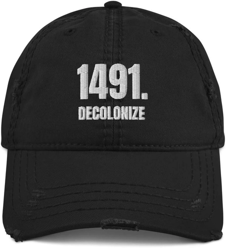Foto de 1491 Decolonize Indigenous Peoples Day Distressed Dad Hat Baseball Cap Adjustable Native American