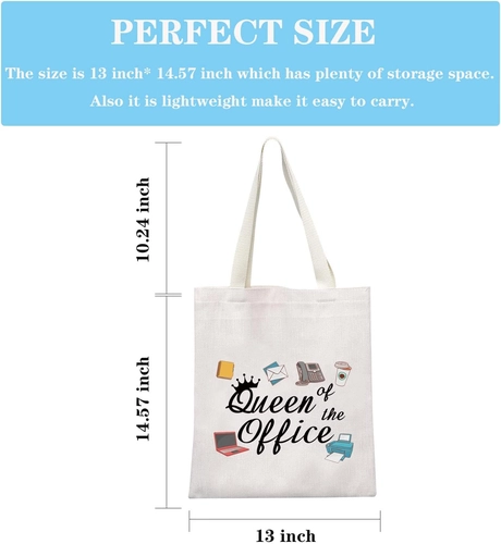 Foto de GJTIM Secretary Gift Secretary Thank You Zipper Pouch Gift Queen of Office Travel Makeup Bag Gift for Coworkers (Office Queen Bag)
