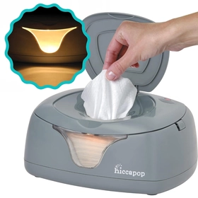Image of hiccapop Baby Wipe Warmer and Baby Wet Wipes Dispenser | Baby Wipes Warmer for Babies | Diaper Wipe Warmer with Changing Light