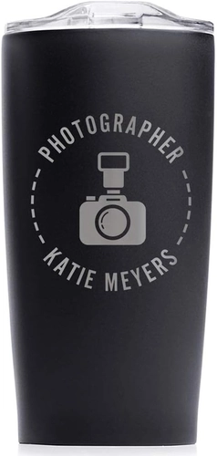 Foto de Lifetime Creations Veteran Tumbler - Engraved Veteran's Day Gifts with USA Flag for Veterans Day Event, Thank You for Your Service, Employees, Community Recognition (Matte Black, Holds 20 ounces)
