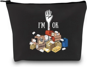 Image of GJTIM Mail Lady Survival Kit mail escort Postal Staff Gift Mail Carrier Thank You Postman Retirement Gift Postwoman Cosmetic Bag (OK Mail Carrier Bag)