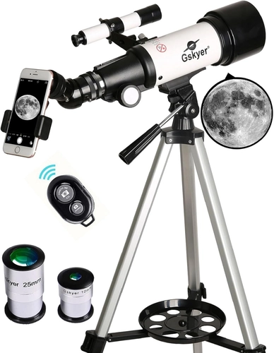 Foto de Gskyer Telescope, 70mm Aperture 400mm AZ Mount Astronomical Refracting Telescope for Kids Beginners - Travel Telescope with Carry Bag, Phone Adapter and Wireless Remote.