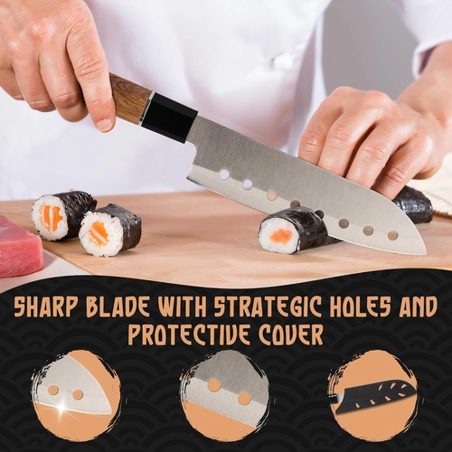 Foto de Sushi Making Kit Bazooka Sushi Maker Kit, Bamboo Sushi Kit Sushi Rolling Mat,Set for Beginners DIY Sushi at Home Easy Roll & Create Delicious Sushi Roller Sushi Knife Sushi Bamboo Roller, USDA Organic