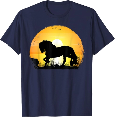 Foto de Sunset Horse Breed Silhouette - Friesian T-Shirt
