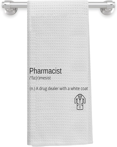 Foto de Funny Pharmacist Definition Kitchen Towels and Dishcloths,16 x 24 Inch Hand Towels Tea Towels Dish Towels for Kitchen Decor,Funny Pharmacist Graduation Gifts,Pharmacist Retirement Gifts