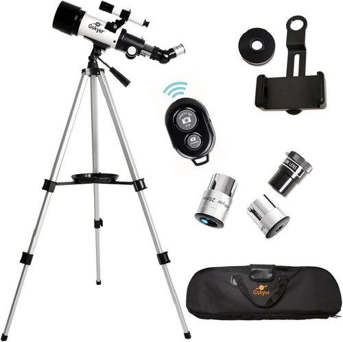 Foto de Gskyer Telescope, 70mm Aperture 400mm AZ Mount Astronomical Refracting Telescope for Kids Beginners - Travel Telescope with Carry Bag, Phone Adapter and Wireless Remote.