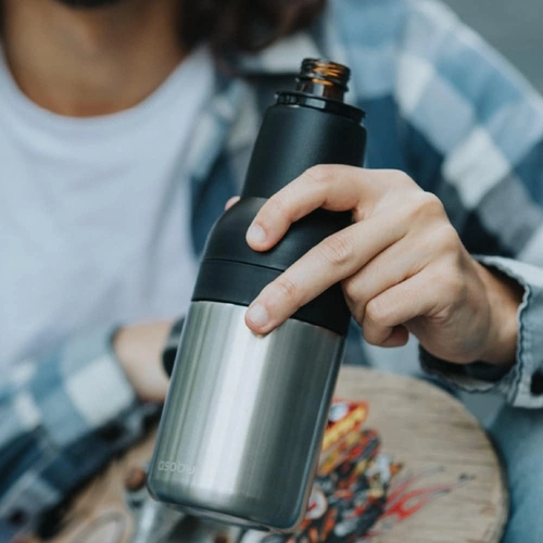 Foto de asobu Frosty Beer 2 Go Vacuum Insulated Double Walled Stainless Steel Beer Can and Bottle Cooler with Beer Opener Eco Friendly and Bpa Free (Silver)