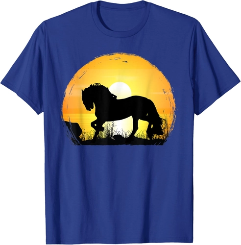 Foto de Sunset Horse Breed Silhouette - Friesian T-Shirt