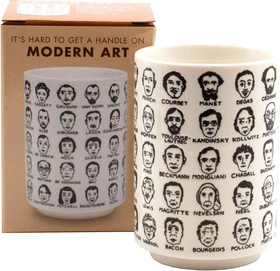 Image of It's Hard to Get a Handle on Modern Art - Porcelain Tea Cup Featuring 65 Artists
