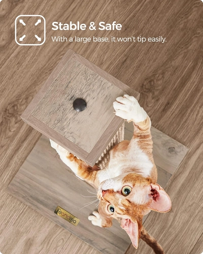 Foto de Feandrea Cat Scratching Post, Cat Scratcher for Indoor Cats, 28.7 Inches Tall, Furniture Scratching Deterrent Sisal Scratch Pole with Toy, Greige UPCA021G01