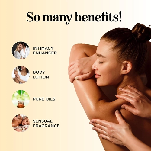 Foto de Tropical Massage Oil for Couples Relaxation - Full Body Massage Oil for Date Night with Smooth Gliding Coconut and Sweet Almond Oil with Mango Scent - Non GMO Gluten Free & Vegan (16 Fl Oz)