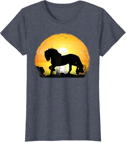 Foto de Sunset Horse Breed Silhouette - Friesian T-Shirt